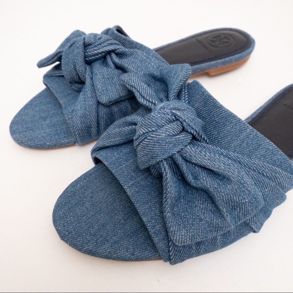Tory Burch Annabelle Bow Slides Size 5.5 - image 8